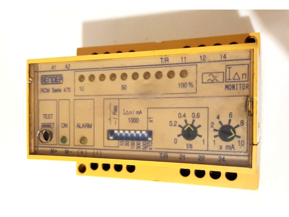 Bender RCM 470LY-21 Residual Current Monitor 250v AC 5A. B18/168 B18/168 | CPU - Image 1